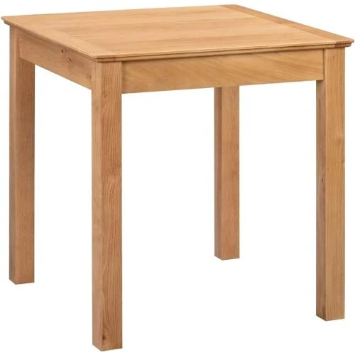 Table Salle à Manger Carrée Bois Massif Chêne Beige - Vue principale