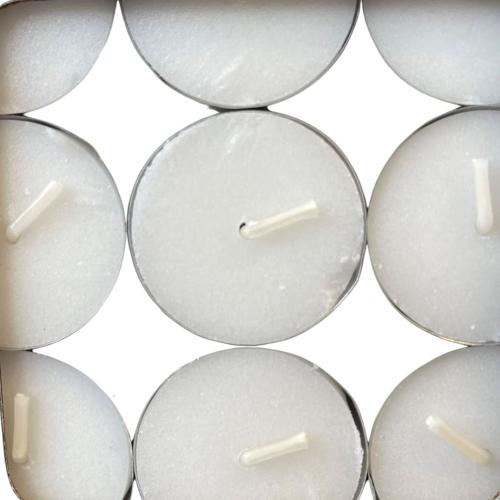 Présentation de Zoom sur Bougies chauffe-plat blanches, lot 50, non parfumées, 8h