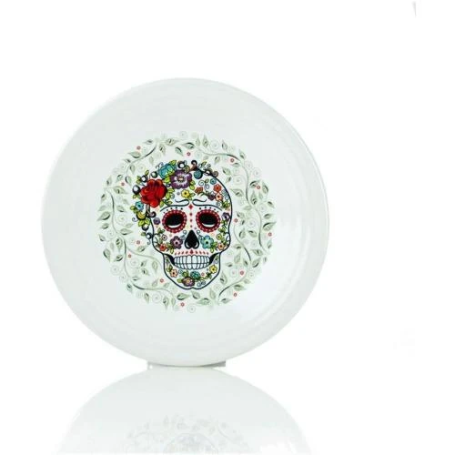 Assiette déjeuner tête de mort, vigne, design unique - Vue principale