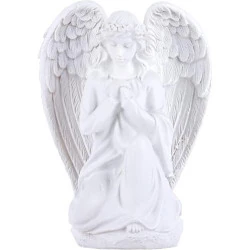 Statue ange gardien résine blanche XIYOUQI, décoration intérieure