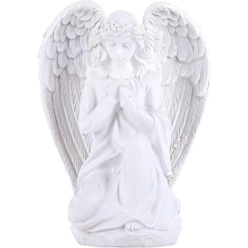 Statue ange gardien résine blanche XIYOUQI, décoration intérieure - Vue principale
