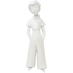 NEAMEDIA Figurine Petit Prince Sculpture Décorative Blanc