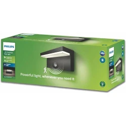Philips Lighting Applique Murale LED 9W Anthracite, Détecteur