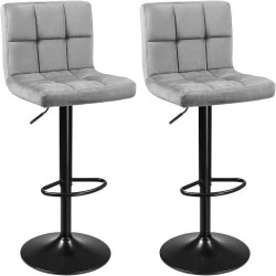 Lot de 2 Tabourets de Bar SONGMICS : Confort Rotatif et Ajustable