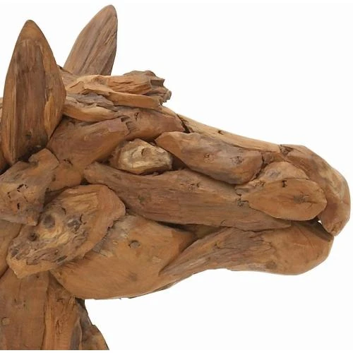 Détail de Déco Tête de Cheval Teck, Décoration Intérieure Élégante