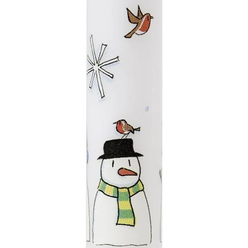 Zoom sur Bougie Avent Bonhomme de Neige Alison Gardiner