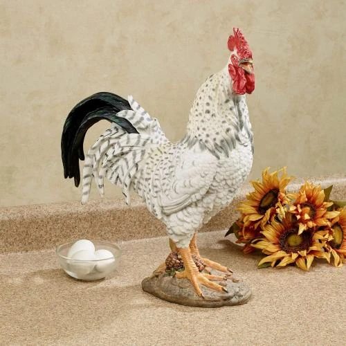 Détail de Sculpture Coq Sauvage, Statue Poulet, Décoration Cuisine