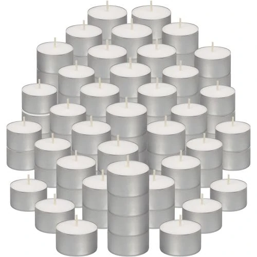 Bougies chauffe-plat blanches, 100 pièces, 8 heures combustion - Vue principale