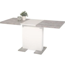 Table à Manger Extensible Apollo, Aspect Béton, Mélaminé en situation