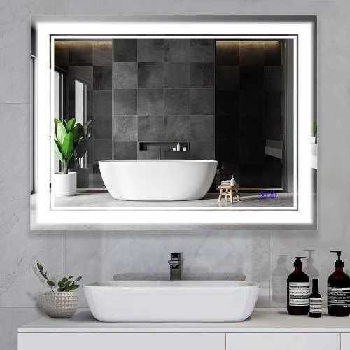 Miroir salle de bain LED, design moderne, éclairage efficace - Vue principale