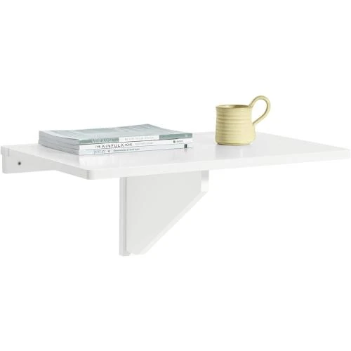 Table Murale Rabattable, Table Cuisine Pliante, Blanc - Vue principale