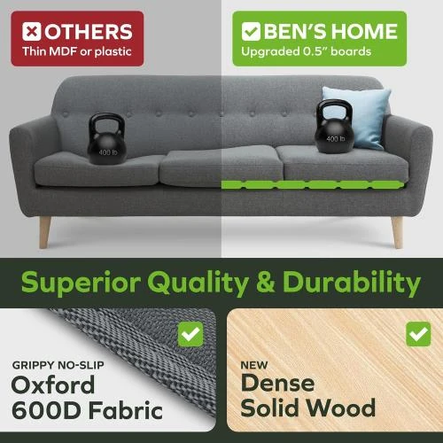 Zoom sur Coussin profond BEN'SHOME, insert siège bois massif