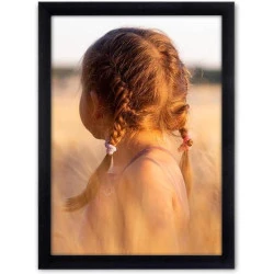 Cadre Photo Diompirux Noir Bois Naturel, Verre Plexiglas