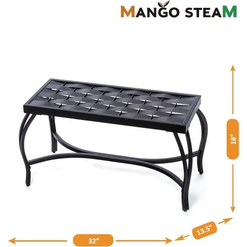 Zoom sur Banc tissé Mango Steam, mobilier moderne, design élégant