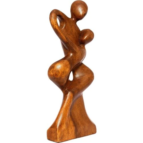 Zoom sur Sculpture Abstraite Bois Faite Main Arya Design Décor