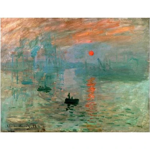 Tableau Impression Toile Soleil Levant Claude Monet - Vue principale