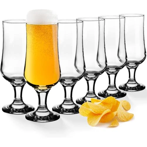 Verres à bière en verre, lot de 6, qualité supérieure - Vue principale