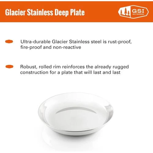 Détail de GSI Outdoors Plat Profond Acier Inoxydable Glacier