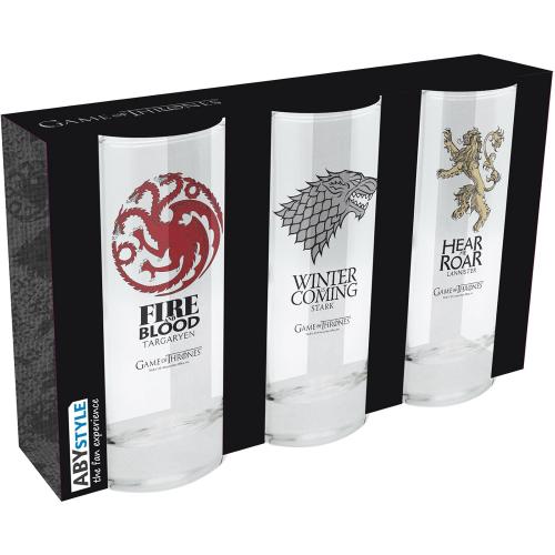 Présentation de Présentation Verres Game of Thrones Stark, Targaryen, Lannister