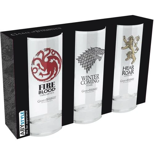 Verres Game of Thrones Stark, Targaryen, Lannister - Vue principale