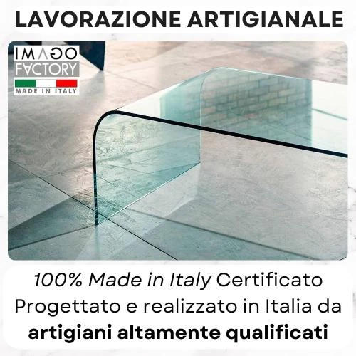 Zoom sur Table Basse en Verre Transparent Design Moderne - IMAGO FACTORY