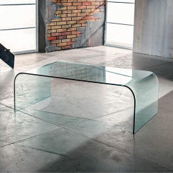 Présentation Table Basse en Verre Transparent Design Moderne - IMAGO FACTORY
