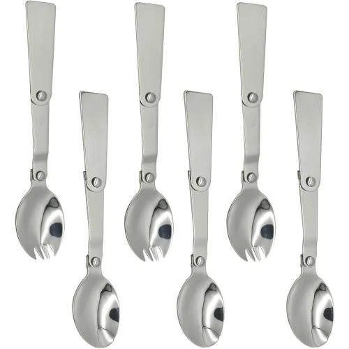 Cuillères, fourchettes pliantes, Maydahui, acier inoxydable - Vue principale
