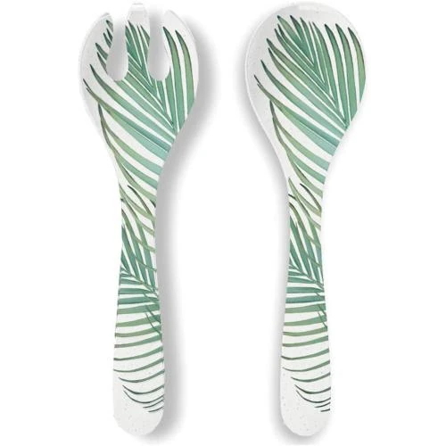 Couverts à salade, lot de 2, motif floral, design élégant - Vue principale