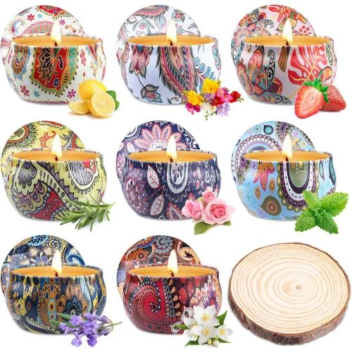 Bougie Parfumée KEARLGMBH, 8 Pièces Soja Bio Noël - Vue principale