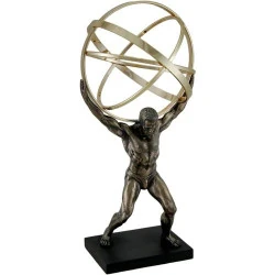 Statue Atlas Celestial Sphere Finition Bronze Zeckos