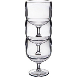 Verres à vin Virtually Glass, polycarbonate, incassables, empilables en situation