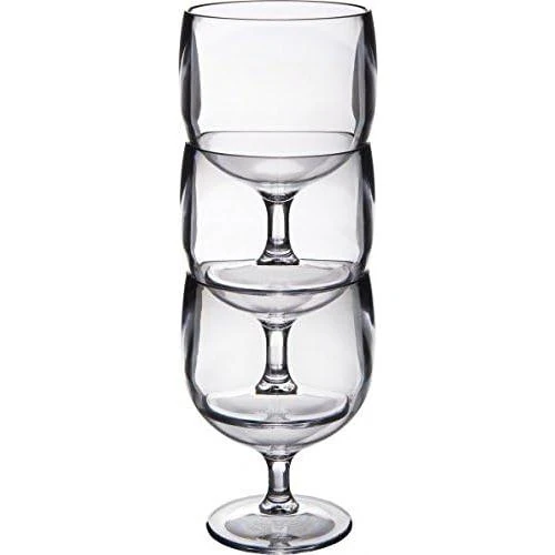 Détail de Verres à vin Virtually Glass, polycarbonate, incassables, empilables