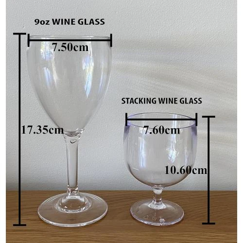 Zoom sur Verres à vin Virtually Glass, polycarbonate, incassables, empilables