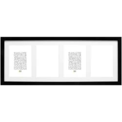 Cadre Photo Noir Deknudt S66KA4, 4 Photos Verticales