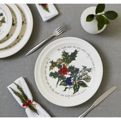 Zoom sur Assiette Portmeirion Holly Ivy, Céramique Multicolore, Lot 6