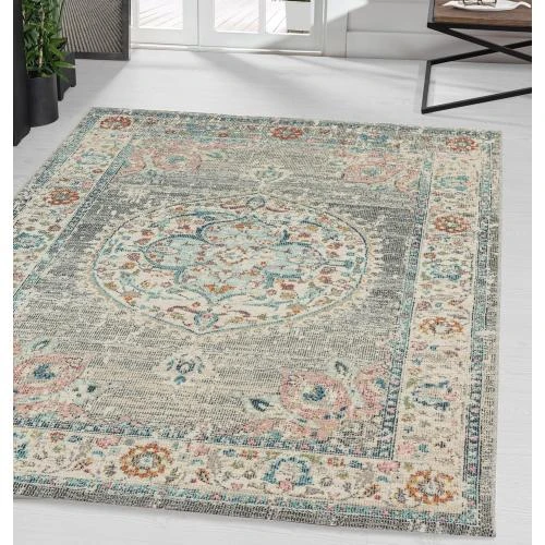 Zoom sur Tapis Palma The Carpet, Gris Oriental, Résistant Intempéries, UV