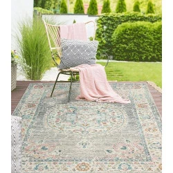 Tapis Palma The Carpet, Gris Oriental, Résistant Intempéries, UV