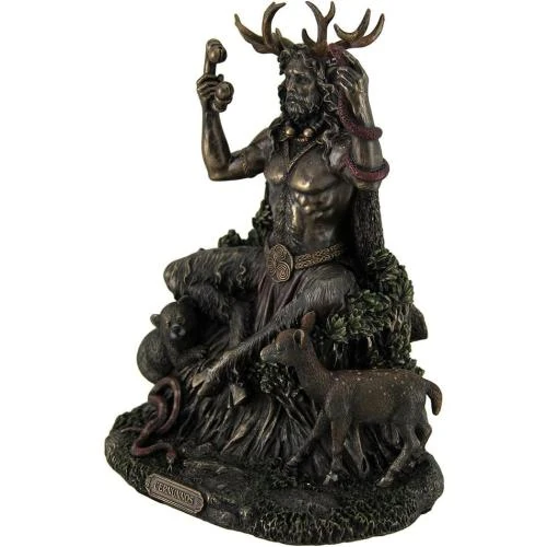 Détail de Statue Cernunnos, Dieu Cornu, Animaux, Veronese Design