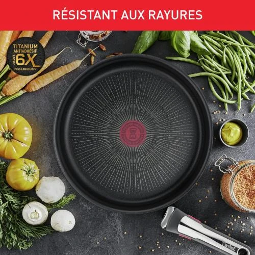 Détail de Lot de 2 Poêles Tefal Ingenio Induction avec Poignée Amovible