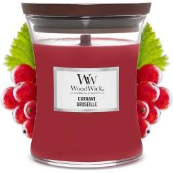 Bougie jarre parfumée Currant, WoodWick, ambiance chaleureuse