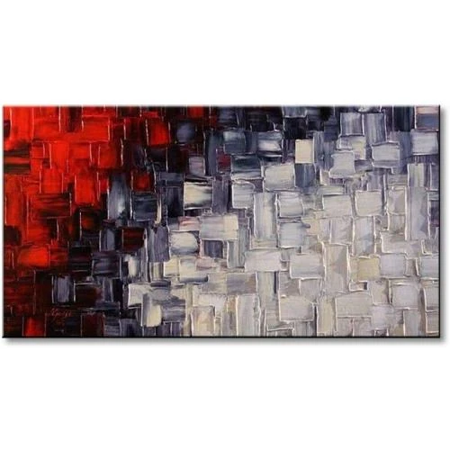 Paris Angel, Toile Murale Abstraite Rouge Blanc, Art Moderne - Vue principale