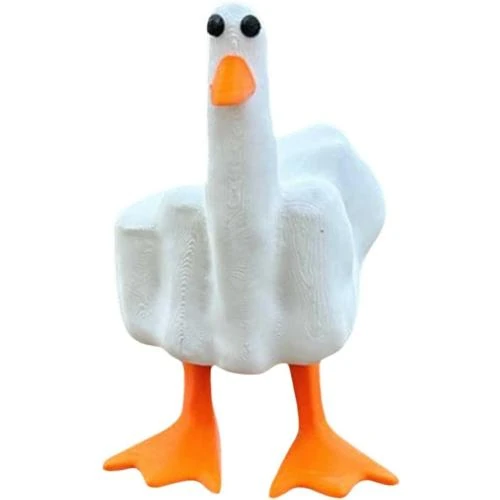 Détail de KFDDRN Statue canard amusante Duck You, résine, décoration
