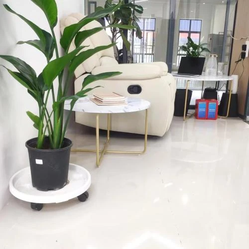 Détail de Tables basses marbre blanc, Generique, lot de 2