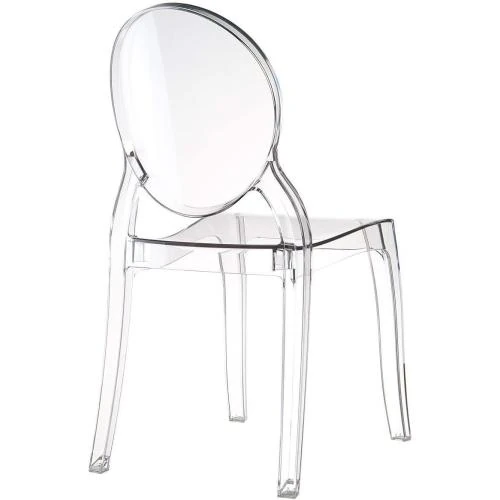 Zoom sur Chaises Brera Polycarbonate Transparent, Lot de 4 Empilables