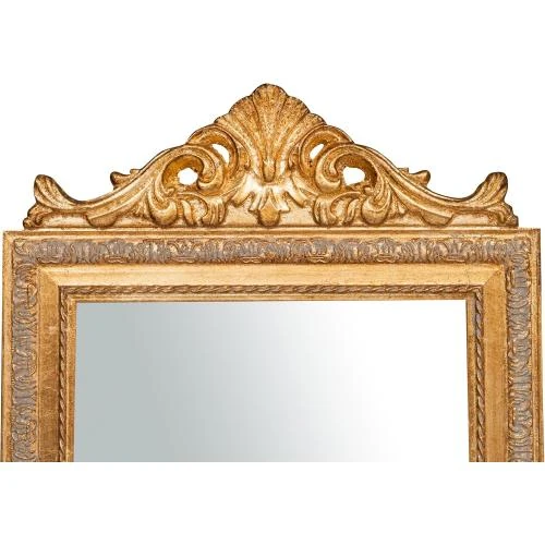 Zoom sur Miroir sur Pied Biscottini, Finition Dorée Antique, Élégance