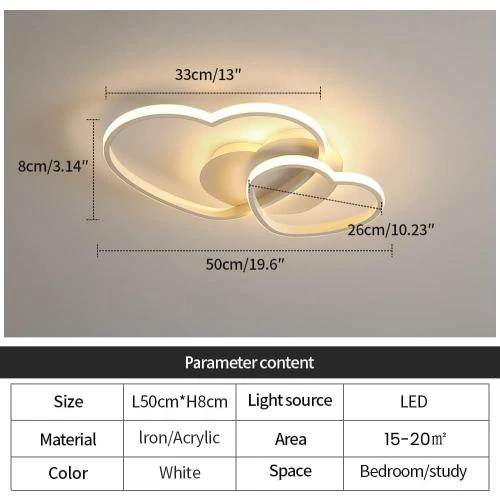 Zoom sur Plafonnier LED Dimmable, 64W, 4800LM, Télécommande, Moderne