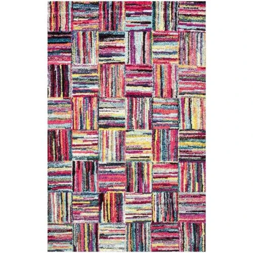Tapis d'Entrée Intérieur Multicolore, Design Géométrique Moderne - Vue principale