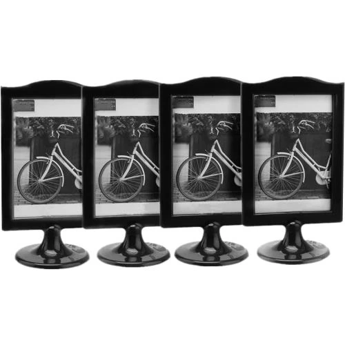 Cadres photo verticaux double face, noir, lot de 4 - Vue principale