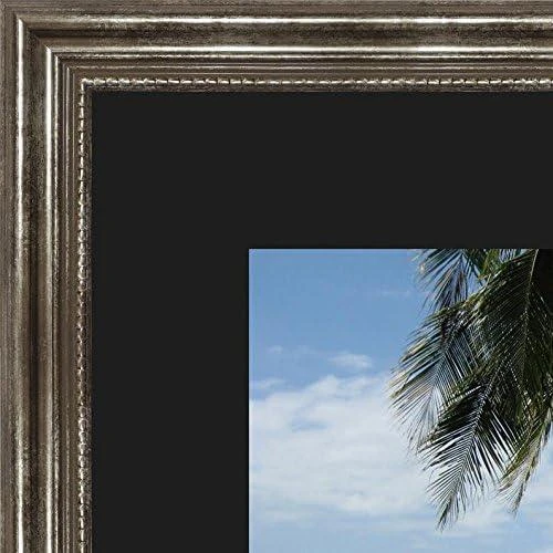 Zoom sur Cadre Photo Noir Sur Mesure 46x61 cm, 3 cm Largeur