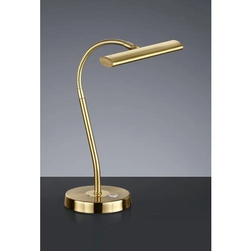 Détail de Lampe de table LED métal laiton mat, tactile, flexible